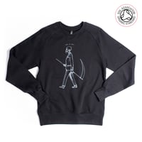Image 2 of Mr Death Unisex Black Sweatshirt (Organic)