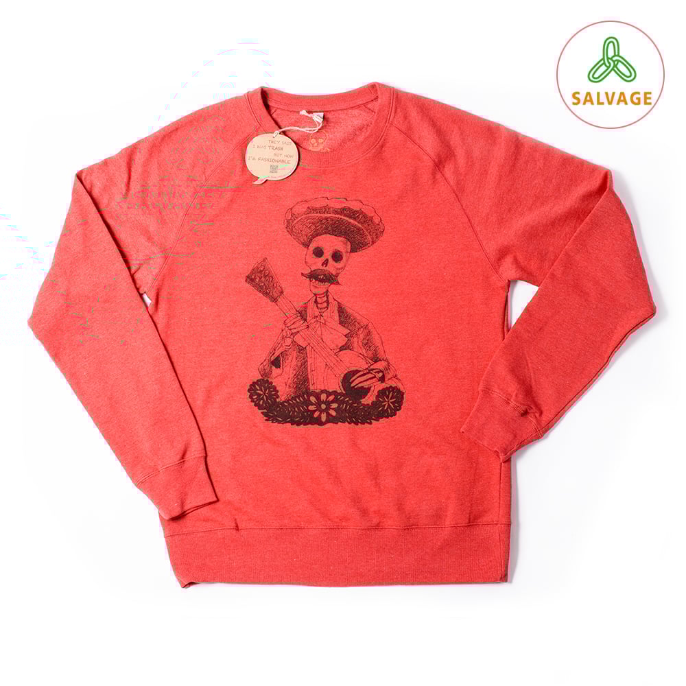 Day Of The Dead Unisex Red Sweatshirt (Recycled)