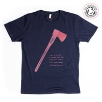 Image 1 of Axe Unisex Navy T-shirt (Organic)