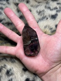Image 19 of Smoky Amethyst Point With Siver & Red Rutile Inclusions #1972