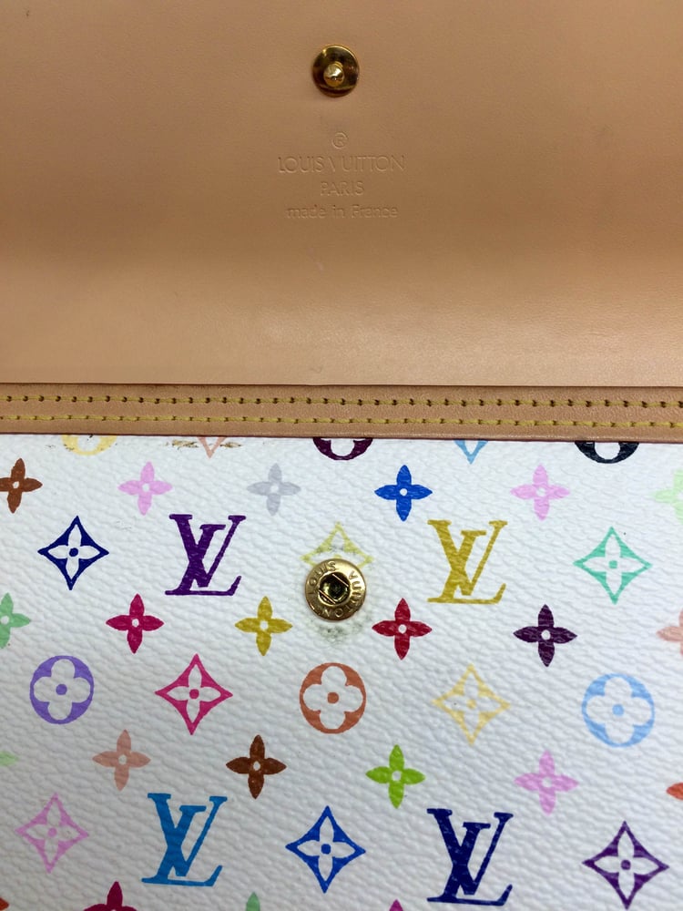 Image of Louis Vuitton White Monogram Multicolor Porte-Tresor International Wallet