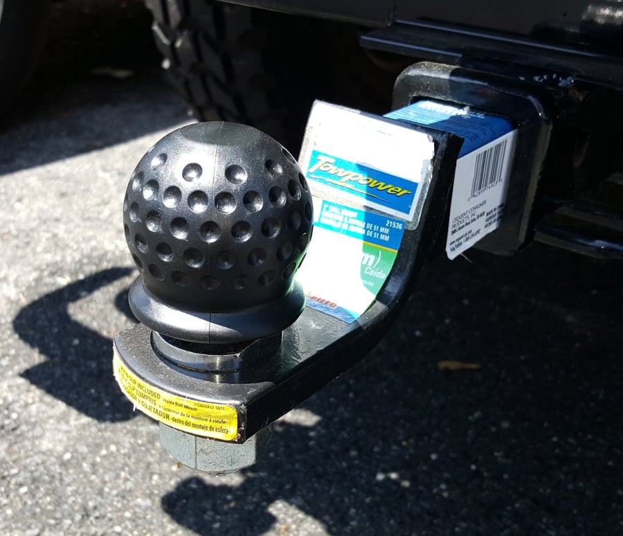 Image of 2" Hitch Receiver Black Golf Ball Cover