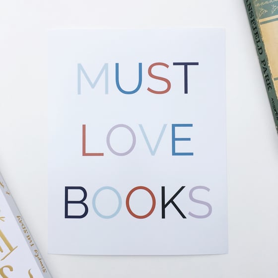 Image of Must Love Books {8 x 10}
