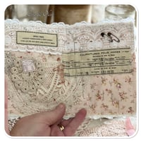 Image 7 of French shabby tattered  Sewing Book/Needle book with lace samples