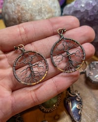 Image 3 of Tree Of Life - Copper Earrings