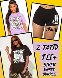 50% off!!! ANY 2 TATTD TEE + BIKER SHORTS BUNDLE!!!