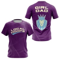 LocalHoops Girl Dad Tee - Purple/Baby Blue