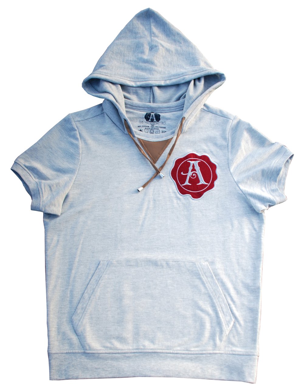 Image of AC+S Short Sleeve Hoody - Heather Gray