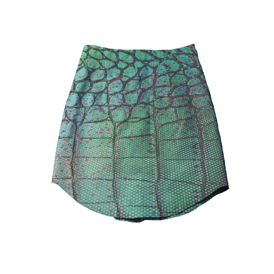 Image of Abstract Leather Skirt