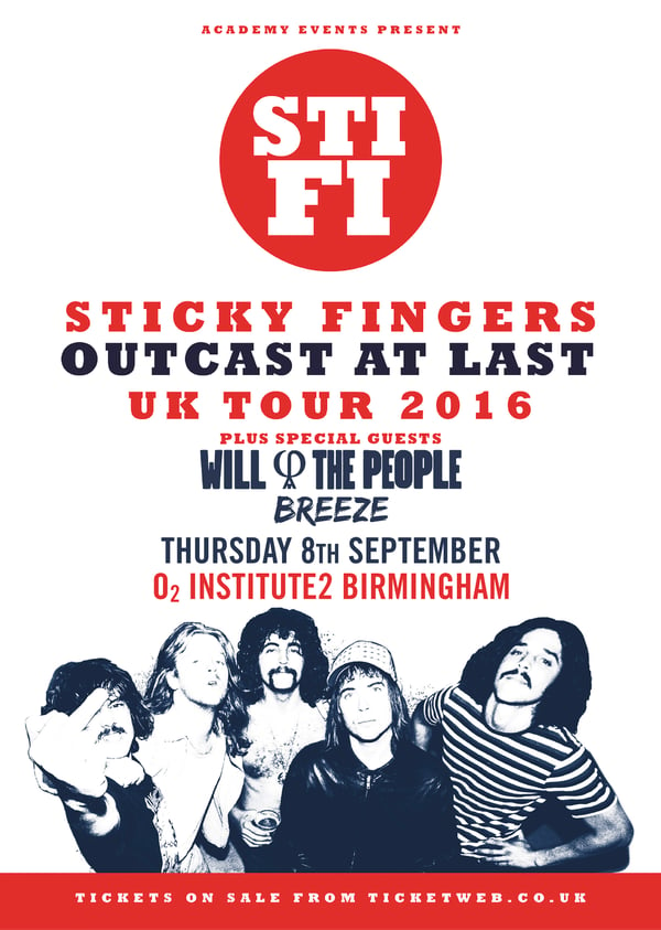Image of STICKY FINGERS CHEAP LIST TICKETS