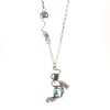 {NEW} White & Blue Topaz Mouse Necklace