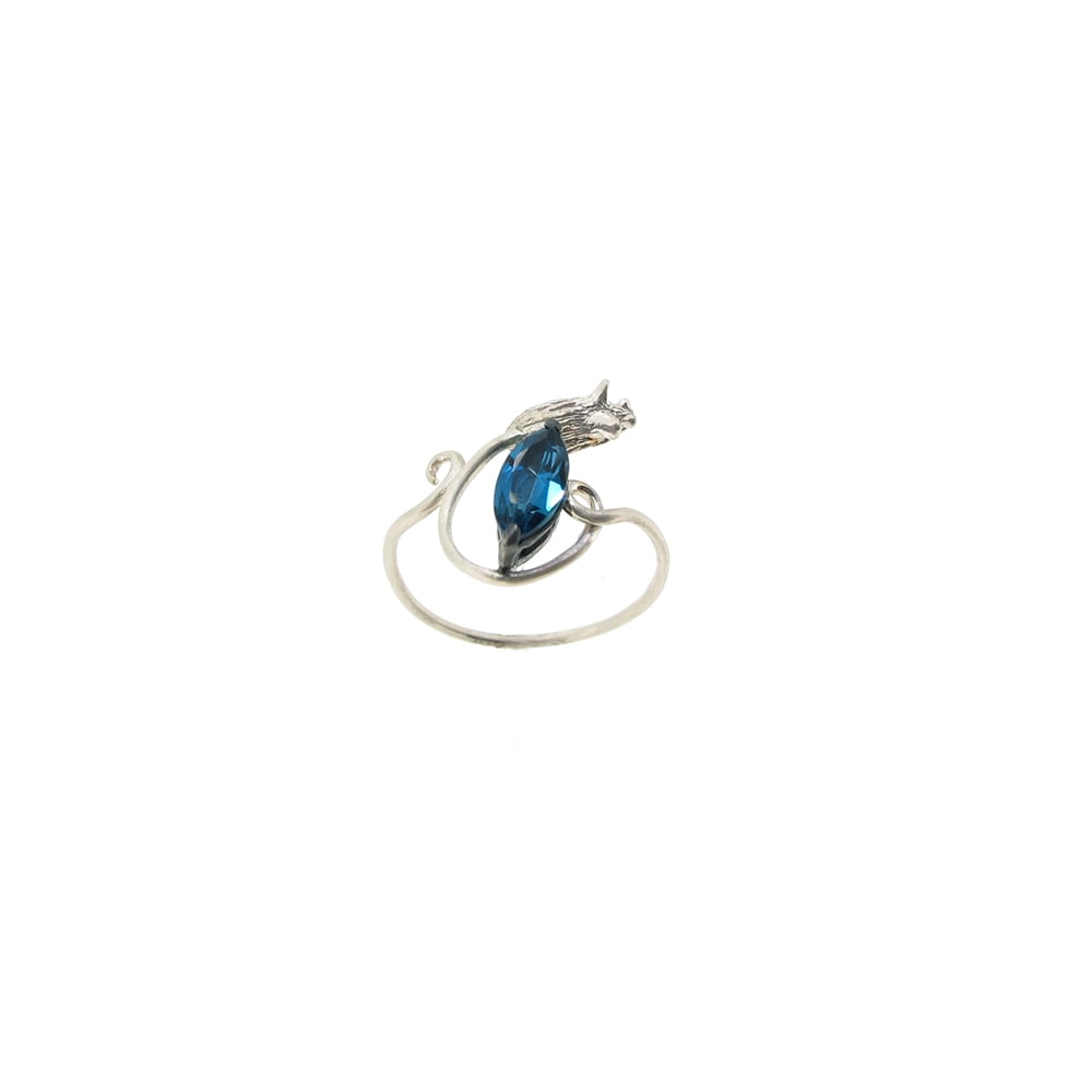 Image of {NEW} Blue Topaz Mouse Ring
