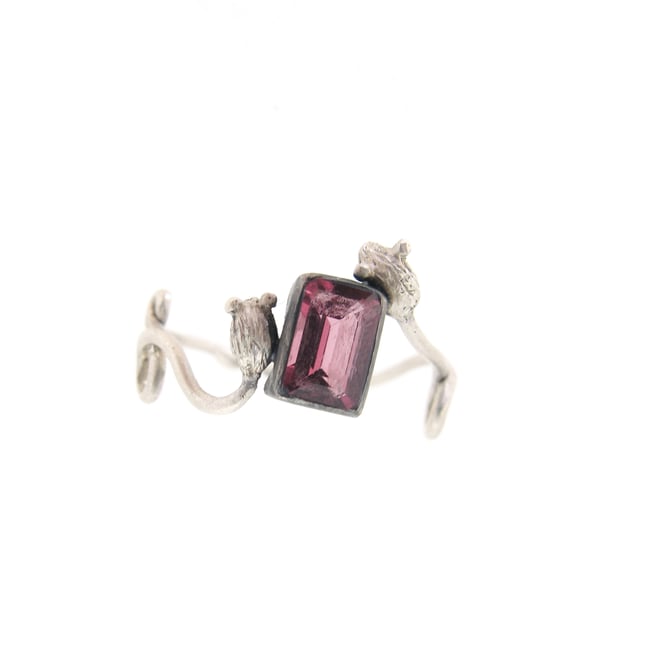 {NEW} Pink Tourmaline Mouse Ring