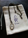All Seeing Crescent Triangle pendant necklace