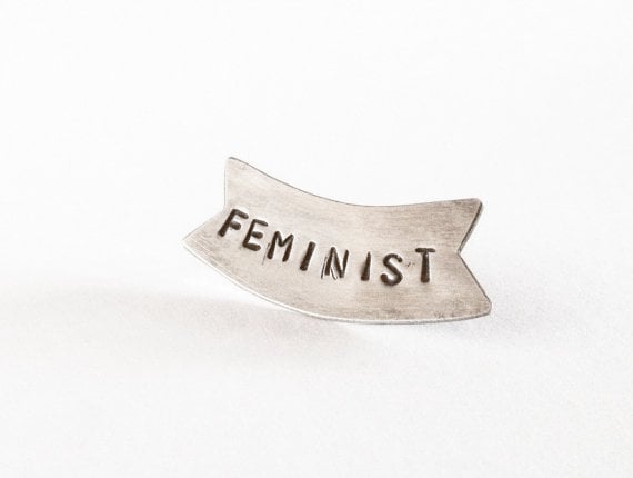 Image of Feminist Banner pin