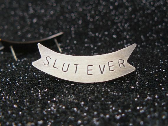 Image of Slutever banner pin