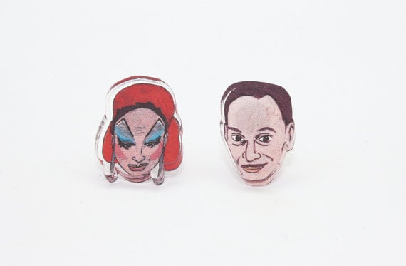 Image of John Waters / Divine stud earrings