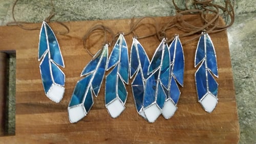 Image of Free Spirit Feather - stained glass