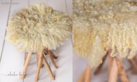 Image 2 of $10 OFF BLACK FRIDAY SALE ~ Round Curly Felted Blanket - BUTTER CREAM 