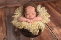 Image 1 of $10 OFF BLACK FRIDAY SALE ~ Round Curly Felted Blanket - BUTTER CREAM 