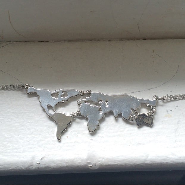 Image of World Map Necklace