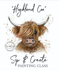 Image 1 of Painting Night at Gainsborough “Highland Cow”