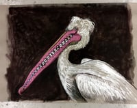   PELICAN Hand embellished Monotype 