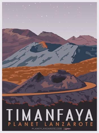 Image of Postcard Ilustration Timanfaya