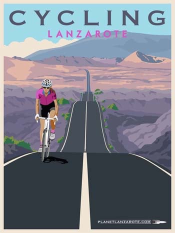 Image of Postcard Ilustration Cycling