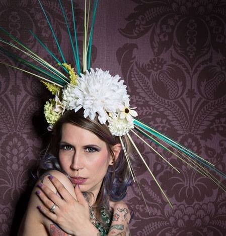 Image of Headdress White Chrysanth