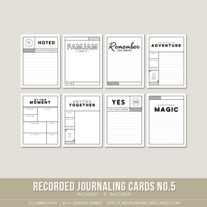 Image of Recorded Journaling Cards no.5 (Digital)