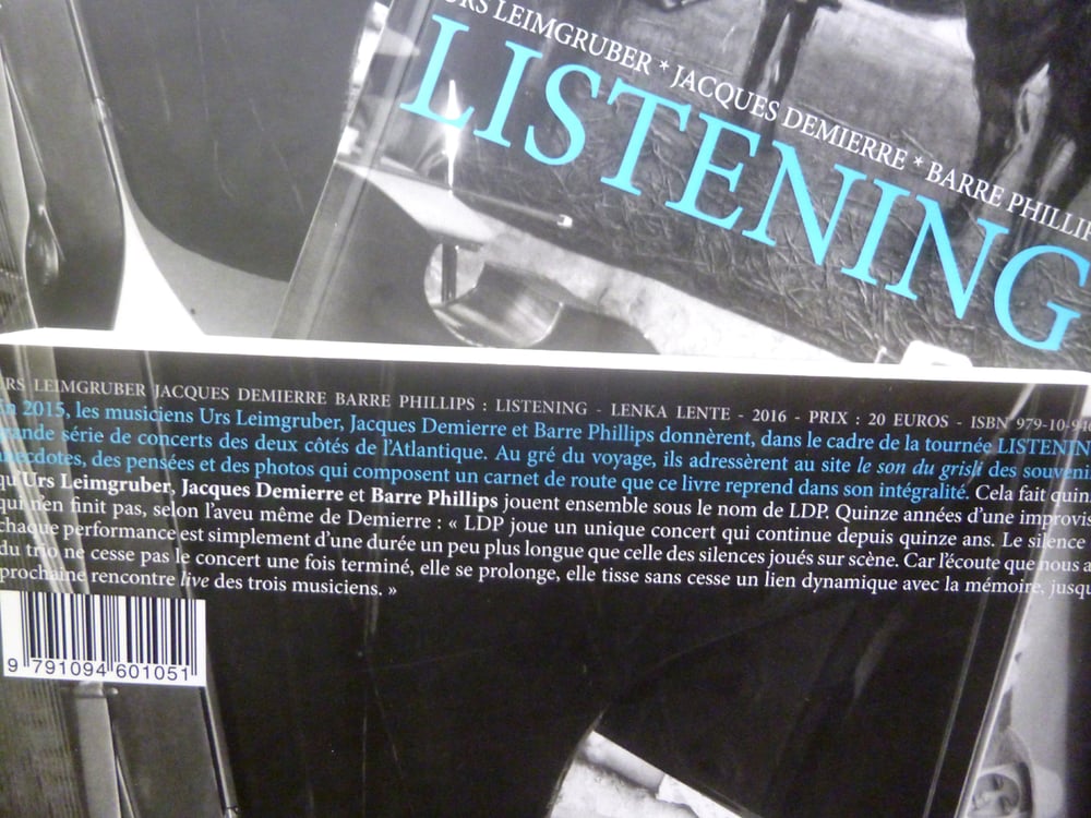 Image of Listening d'Urs Leimgruber, Jacques Demierre et Barre Phillips