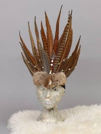 Image 1 of Skull and fur Headdress