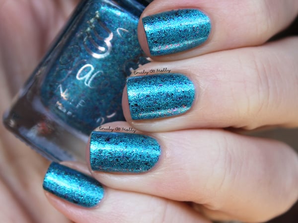 Image of Grace-full Unicorn Lagoon - blue green holo with sparkle and multichrome flakies