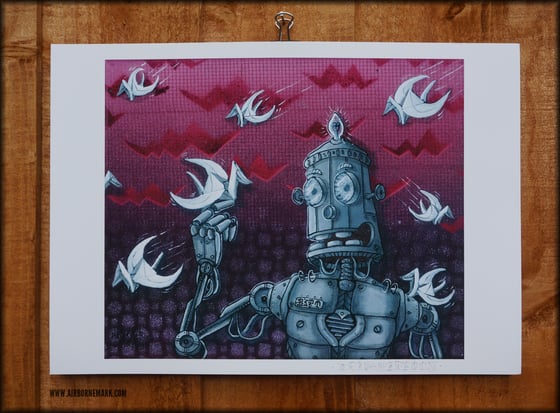 Image of "Be A Robot" A4 Giclee Print