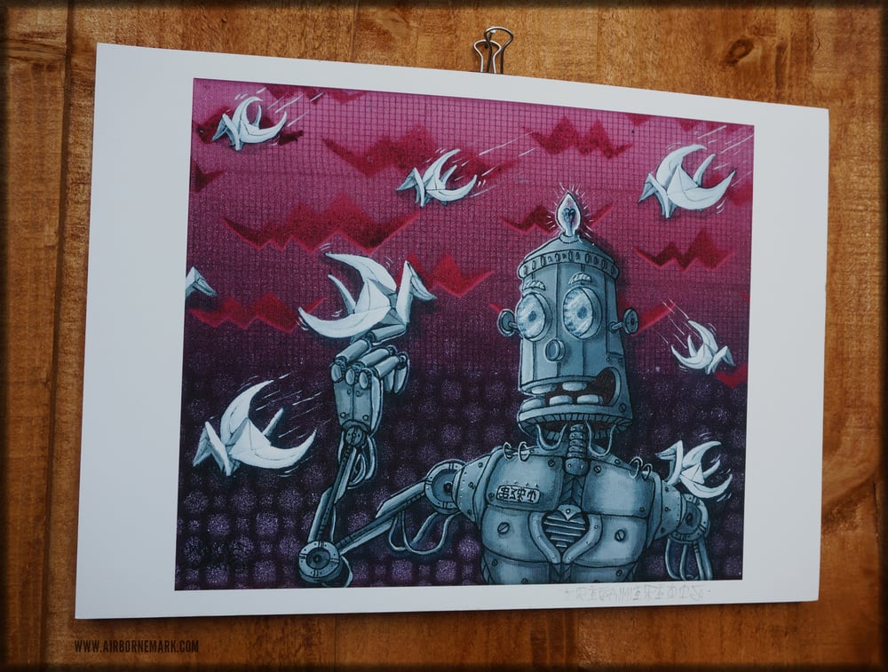 Image of "Be A Robot" A4 Giclee Print