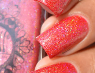 Image of ~Widow’s Walk~ red/pink holo Spell nail polish "Dollhouse Mischief"!