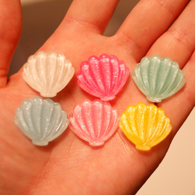 Image of Glittery Seashell Plugs (sizes 00g-3/4)
