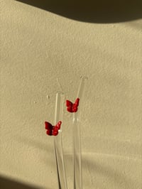 Image 2 of Butterfly Glass Straw