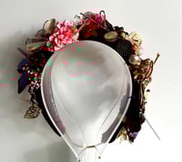 Image 1 of Bejeweled burgundy trinket headband SOLD