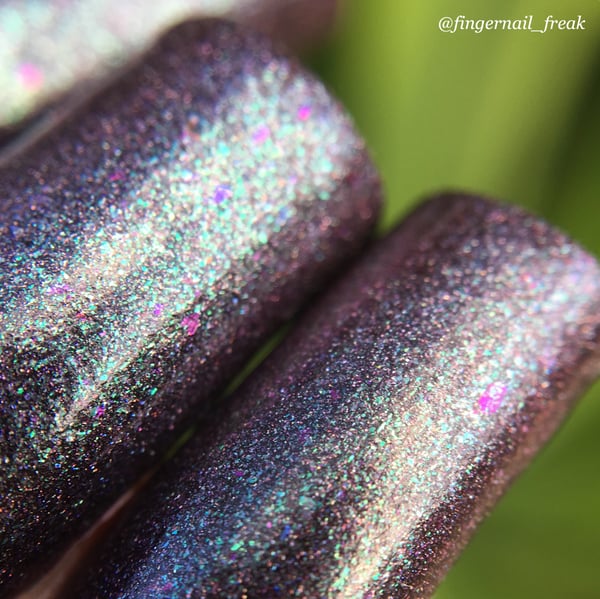 Image of Celestial Dragon Wings - deep plum holo with purple-green shifting shimmer