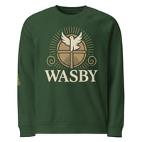 Image 5 of WASBY® Unisex Organic Raglan Christian Sweatshirt | Faithwear UK