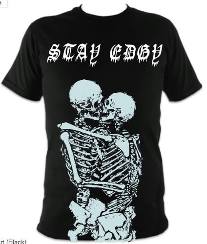 Image of STAY EDGY-KISSING SKULL