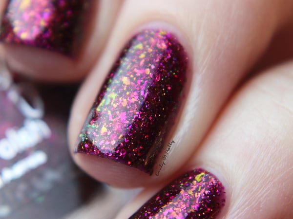 Image of Grace-full Eternal Sunset - purple jelly with copper, gold & fuchsia flakies & holo glitter