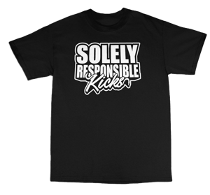 Image of SR Kicks T-Shirt  Black w/White Graphic