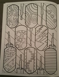 Image 5 of Glisten & Glow - Manis & More Nail Polish Themed Coloring Book 