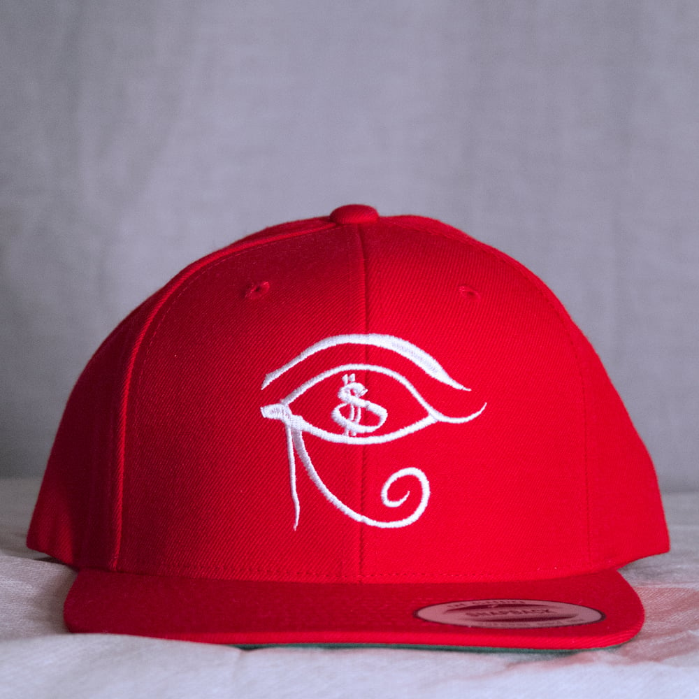 Image of "Eye on the Money" Snapback-Red