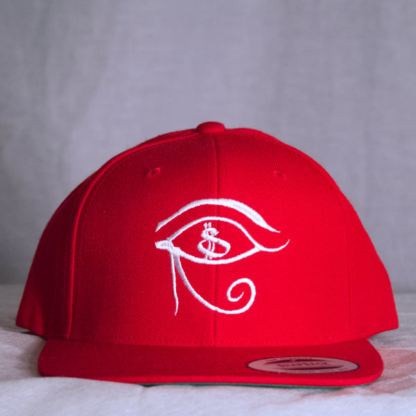 Image of "Eye on the Money" Snapback-Red