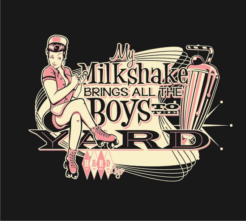 Image of Milkshake! Ladies Black T-Shirt