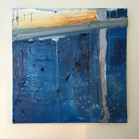 Image 1 of SHELTER #4 - Acrylic on canvas with tape, 40 x 40cms